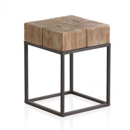 Taburete 33x33 estilo industrial funcional