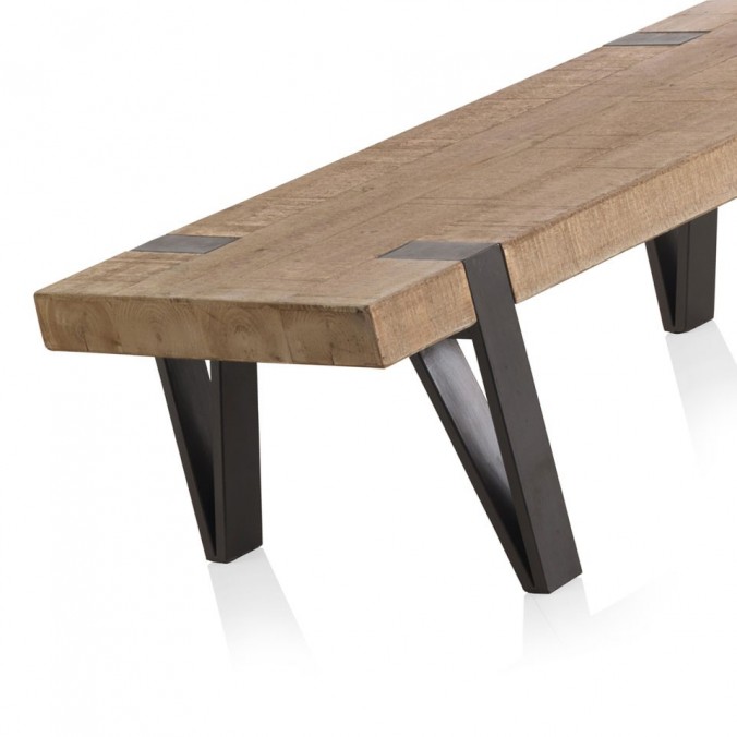 Mesa de centro estilo industrial 120x60x40h en madera de abeto Mesa de centro estilo industrial 120x60x40h en madera de abeto