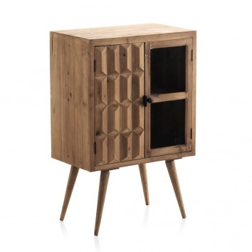 Vitrina estilo vintage 60x91cm madera de abeto y DMF