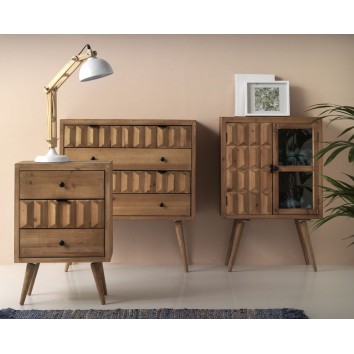 Vitrina estilo vintage 60x91cm madera de abeto y DMF 2