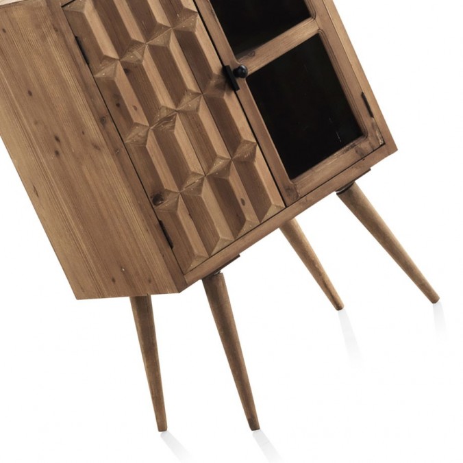 Vitrina estilo vintage 60x91cm madera de abeto y DMF