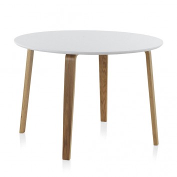 Mesa estilo nórdico 110x75h de contrachapado de roble
