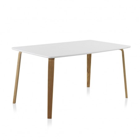 Mesa estilo nórdico 150x75h de contrachapado de roble