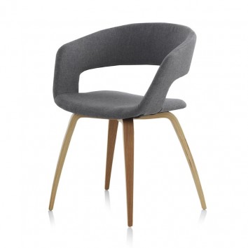 Silla estilo nórdico 57x53x77h de contrachapado de roble