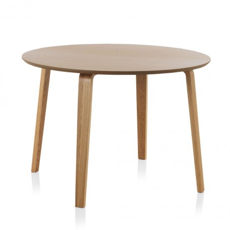 Mesa estilo nórdico 110x75h de contrachapado de roble