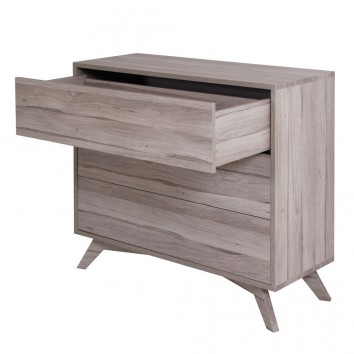 Cómoda estilo nordico con patas roble blanco 2