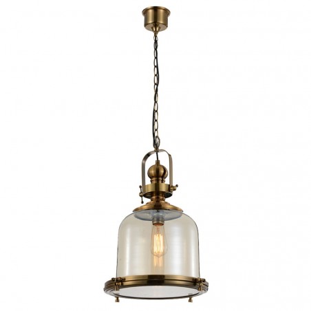 Lámpara colgante Vintage 38cm metal cuero