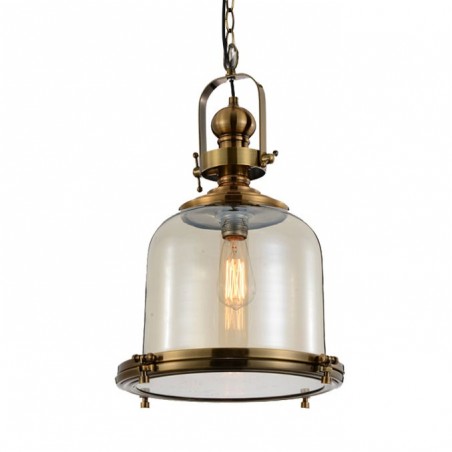 Lámpara colgante Vintage 38cm metal cuero