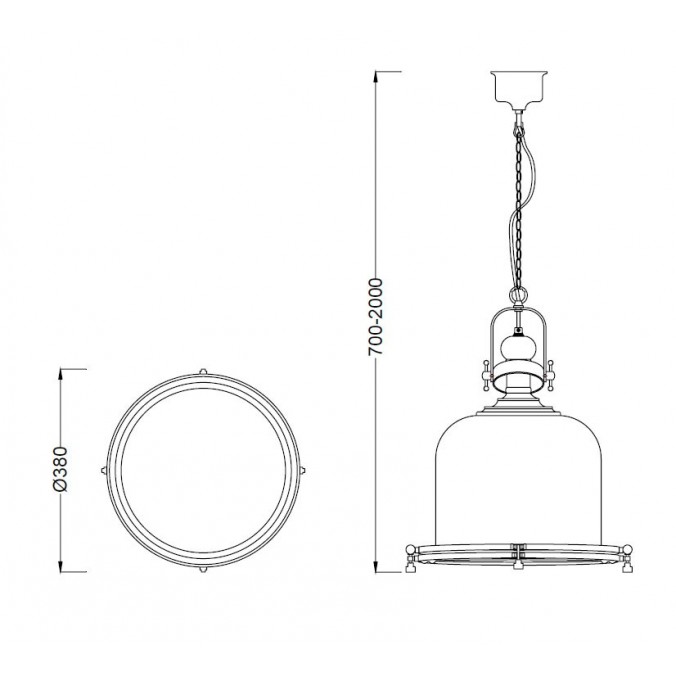Lámpara colgante Vintage 38cm metal cuero Lámpara colgante Vintage 38cm metal cuero
