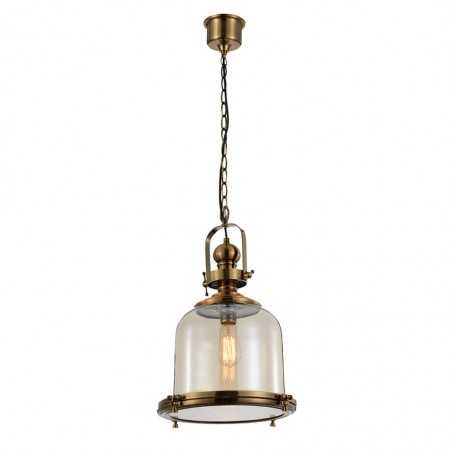 Lámpara colgante Vintage 33cm metal cuero