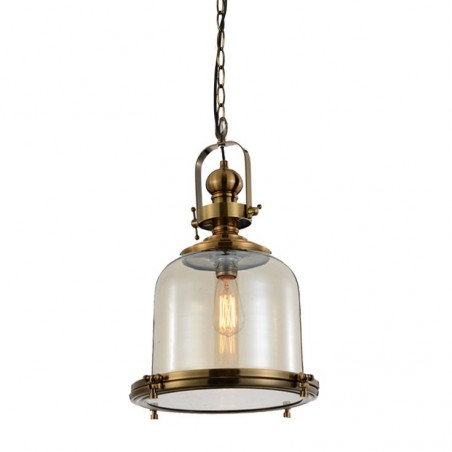 Lámpara colgante Vintage 33cm metal cuero