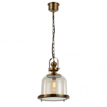 Lámpara colgante Vintage 26cm metal cuero 2