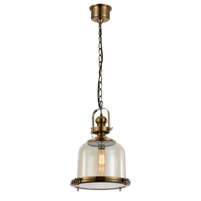 Lámpara colgante Vintage 26cm metal cuero