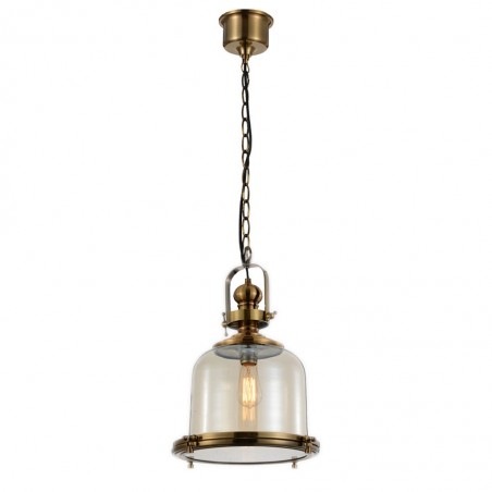 Lámpara colgante Vintage 26cm metal cuero