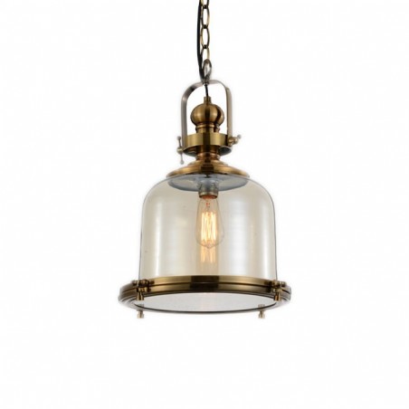 Lámpara colgante Vintage 26cm metal cuero