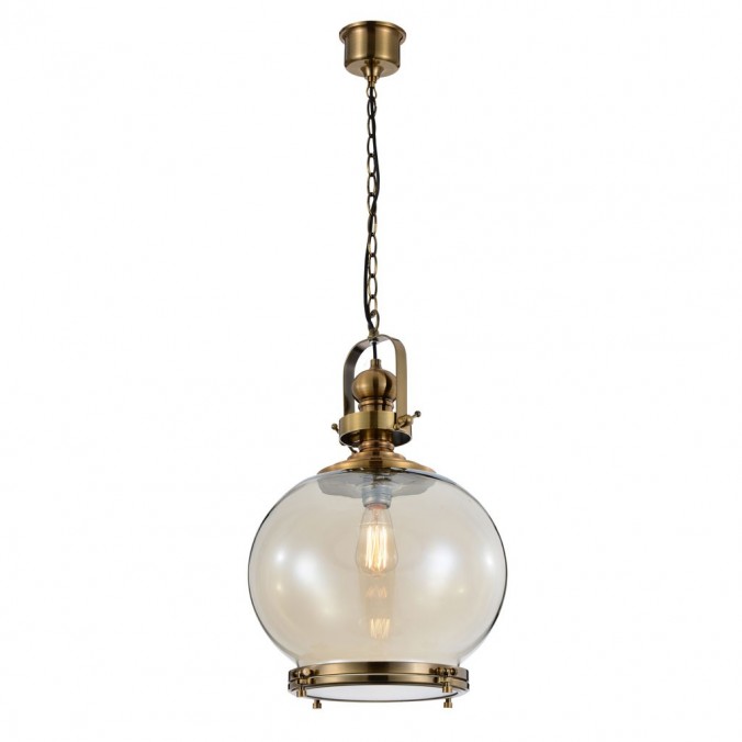 Lámpara esfera Vintage 33cm metal cuero Lámpara esfera Vintage 33cm metal cuero