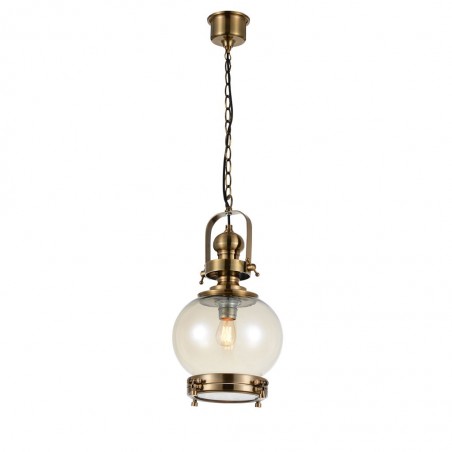 Lámpara esfera Vintage 24cm metal cuero