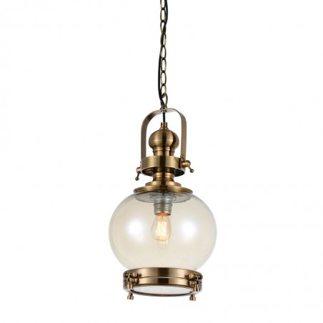 Lámpara esfera Vintage 24cm metal cuero