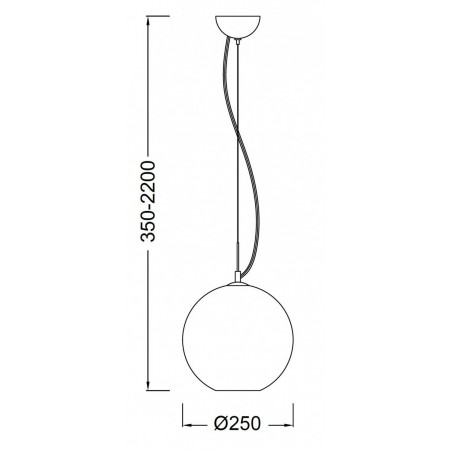 Colgante techo Crystal bronce 25cm