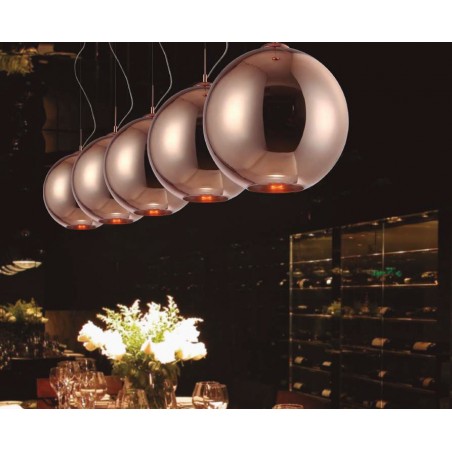 Colgante techo Crystal bronce 25cm