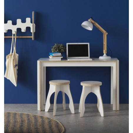 Taburete infantil redonda 41x41cm madera contrachapada