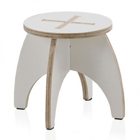 Taburete infantil redonda 30x24cm madera contrachapada