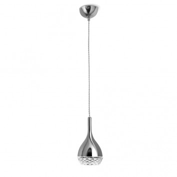 Colgante techo 1 luz Khalifa cromo 2