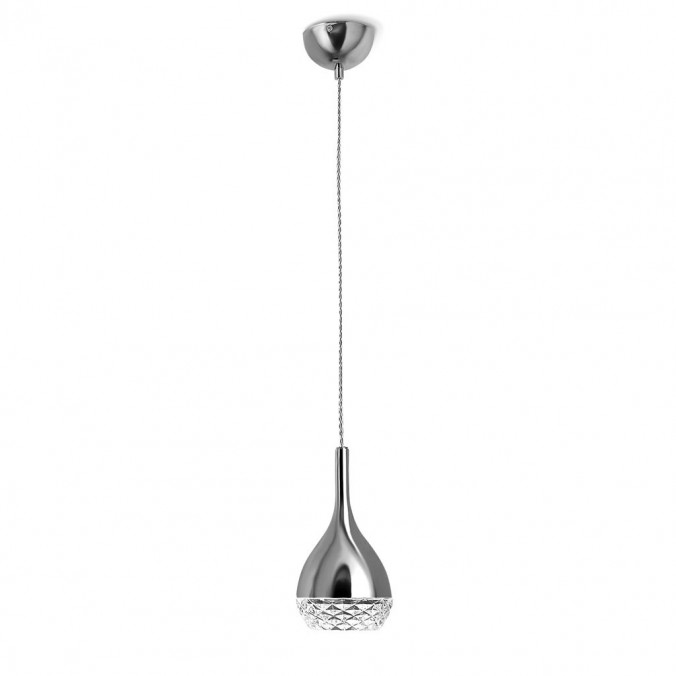 Colgante techo 1 luz Khalifa cromo Colgante techo 1 luz Khalifa cromo