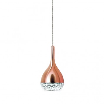 Colgante techo 1 luz Khalifa cobre