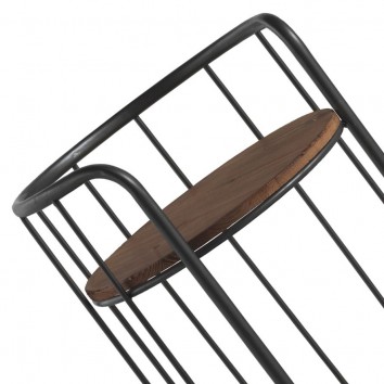 Mesa auxiliar 41x68cm pino y hierro 2