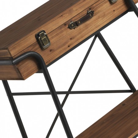 Consola maleta vintage 85x49cm hierro y madera