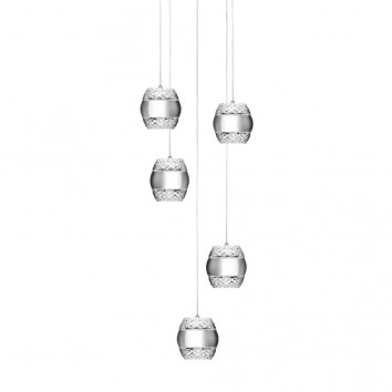 Lámpara techo 5 luces Khalifa LED integrado