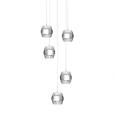 Lámpara techo 5 luces Khalifa LED integrado