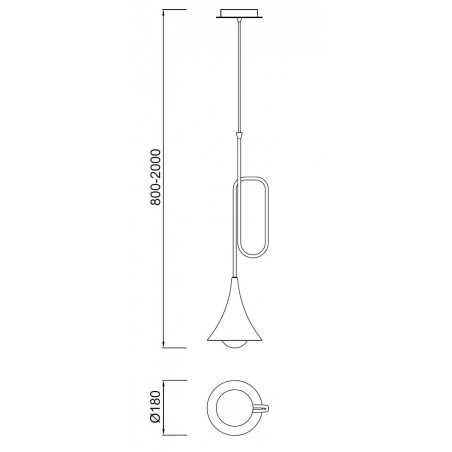 Colgante de techo 1 luz estilo JAZZ