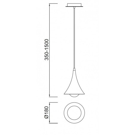 Colgante de techo 1 luz estilo JAZZ simple