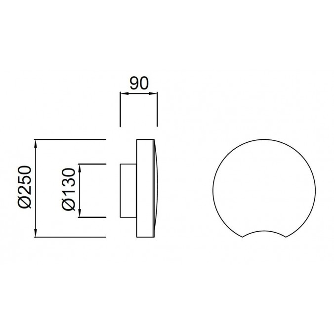 Plafón de techo led LUNAS 25cm