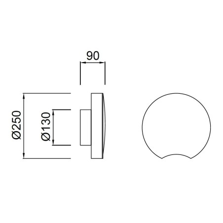 Plafón de techo led LUNAS 25cm
