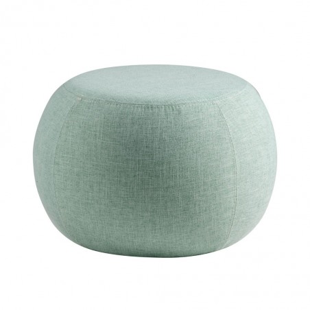 Puff 53cm tapizado tela color mint estructura madera