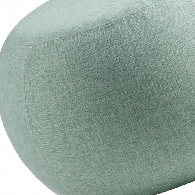 Puff 53cm tapizado tela color mint estructura madera