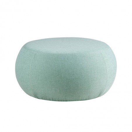 Puff 75cm tapizado tela color mint estructura madera