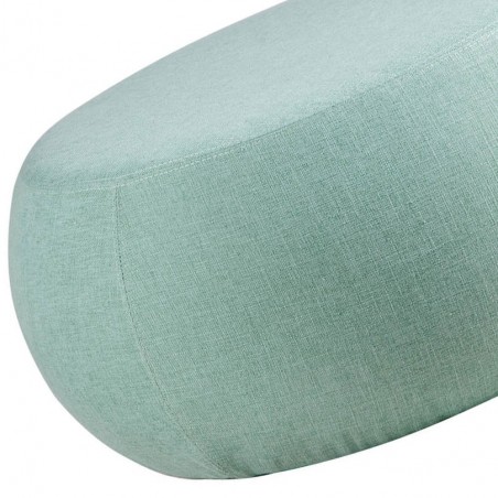 Puff 75cm tapizado tela color mint estructura madera