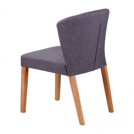 Silla ALINA tapizado gris oscuro y patas de roble