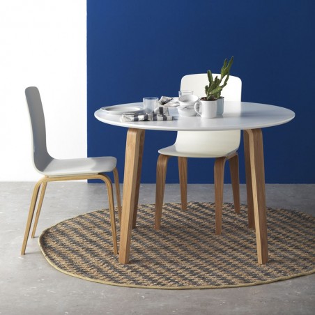 PAck 4 sillas estilo nórdico 42x53x88h contrachapado roble