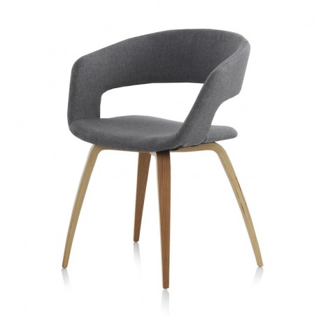 Pack 4 sillas estilo nórdico 57x53x77h contrachapado roble