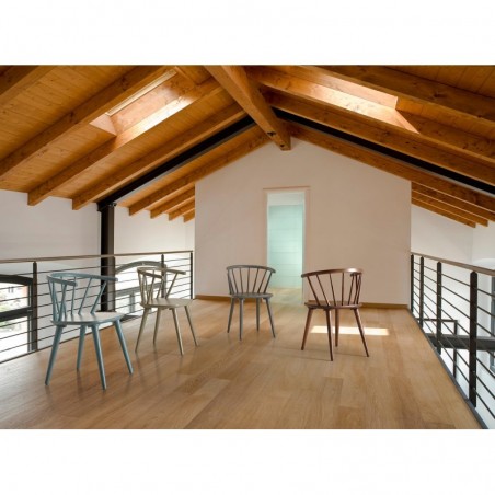 Silla vintage ANYA gris fabricada en madera