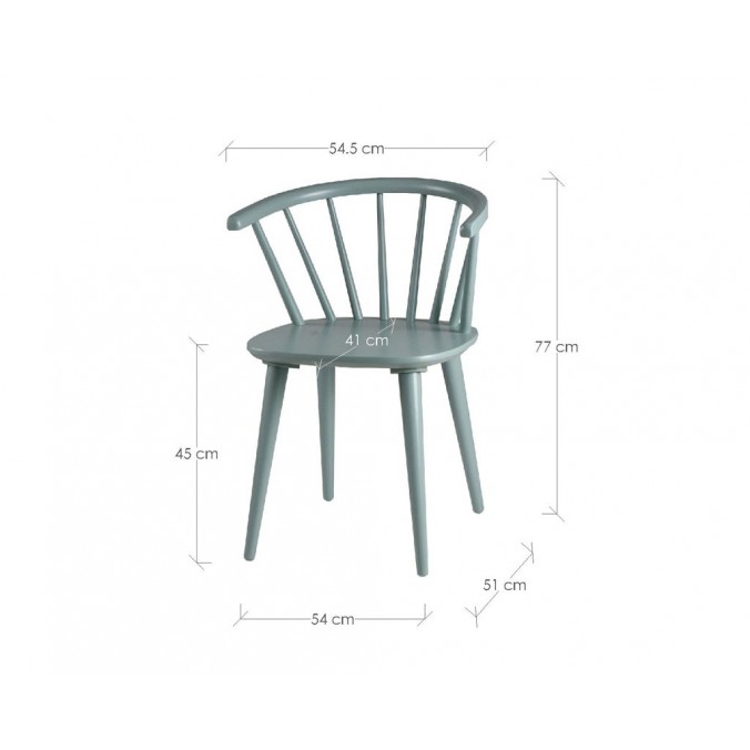 Silla vintage ANYA color mint fabricada en madera
