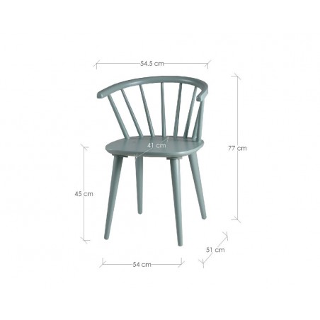 Silla vintage ANYA color mint fabricada en madera