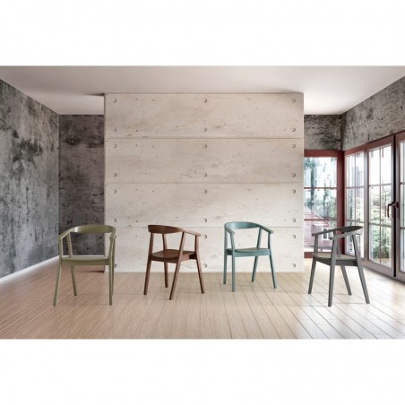 Silla vintage DONNA gris fabricada en madera