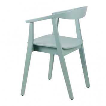Silla vintage DONNA tono mint fabricada en madera 2