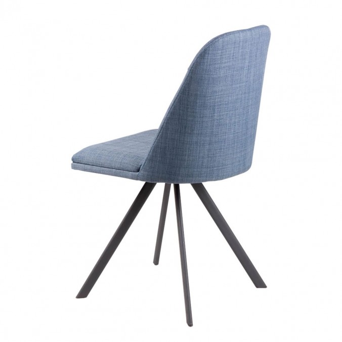 Silla giratoria CRIS color azul tapizada en tela